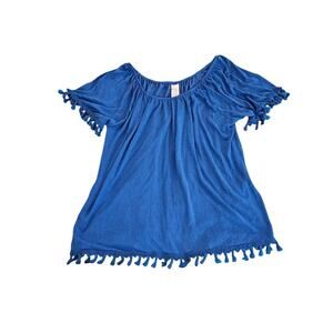 Time and Tru XL Blue Short Sleeve Shirt